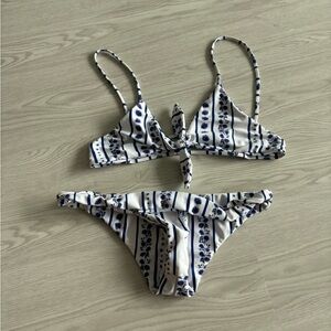 Free people floral blue and white bikini